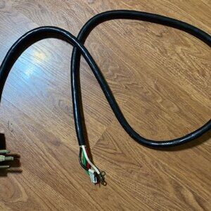 Black 4-prong heavy-duty power cord